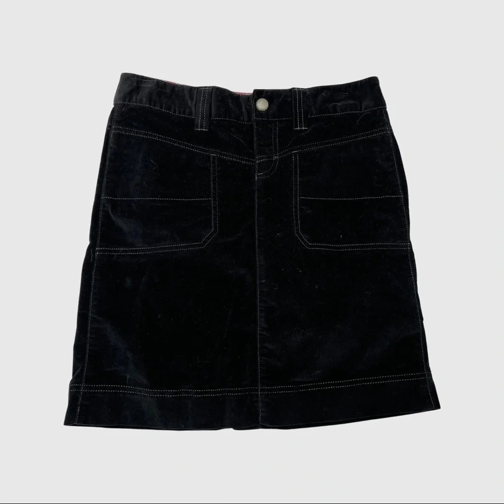 Athleta Black Velvet Pencil Skirt